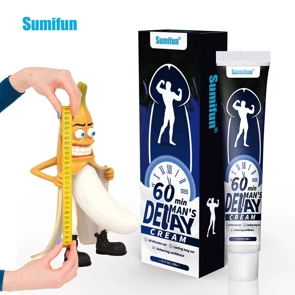 Sumifun 60 Min Delay Cream : Devenez un Monstre d'Endurance et Envoyez-la au 7ème Ciel !